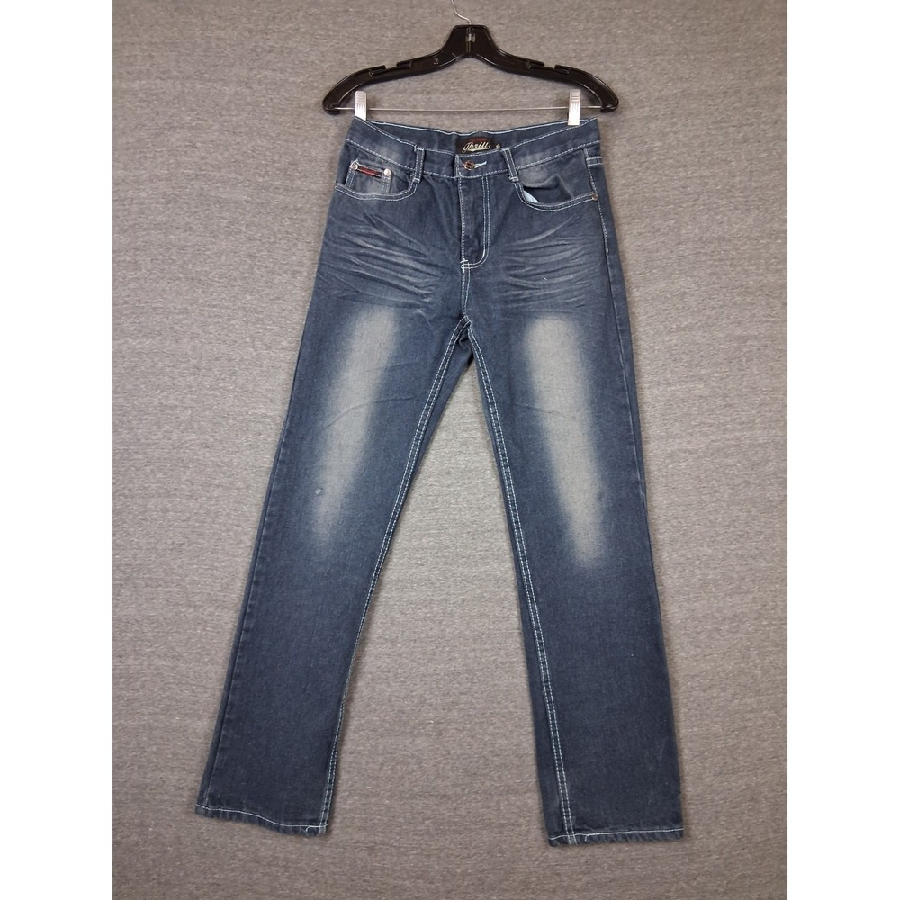Thrill Youth Jeans 16 Blue Denim Faded Whiskered Street 90s Y2K Grunge Skater